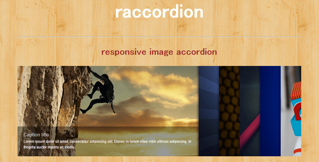 raccordion slider