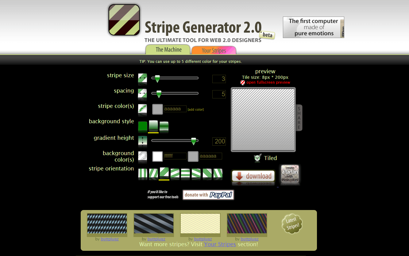 斜線背景の画像を簡単に生成することのできるおすすめサイト ゲマステ 新作ゲームレビュー マイクラ ゲームmod情報まとめ