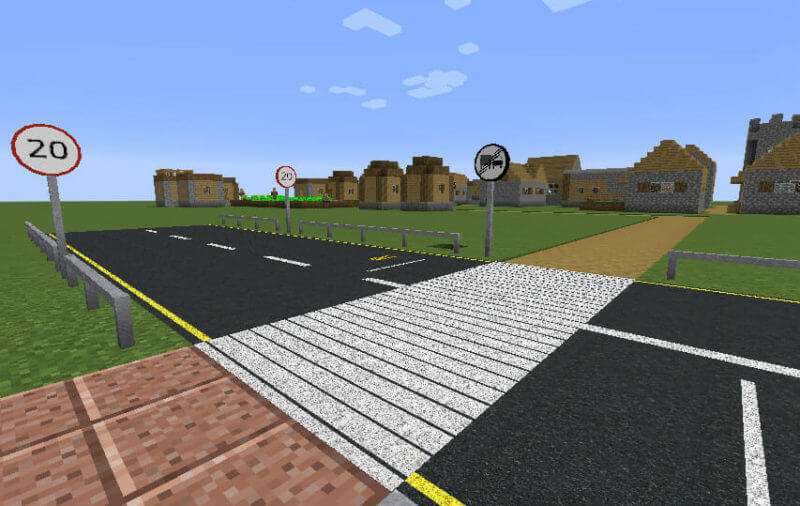 マイクラ リアルな道路を再現 交通標識や道路看板などオブジェクトを多数追加する Rc Roads Mod ゲマステ Gamers Station