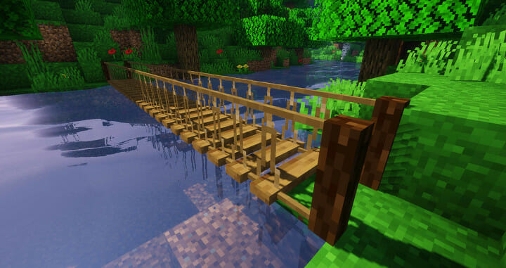 マイクラ 超お手軽に橋を架ける リアルで個性的な橋を複数追加する Macaw S Bridges ゲマステ Gamers Station