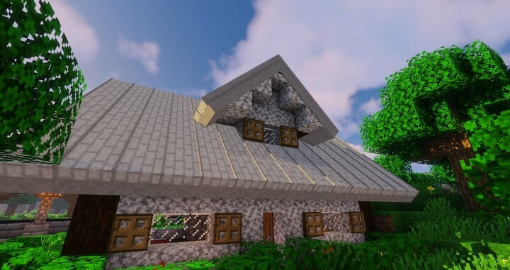 マイクラ デフォルトでは作れなかったリアルな斜めの屋根を作成できる Macaw S Roofs Mod ゲマステ 新作ゲームレビュー マイクラ ゲームmod情報まとめ