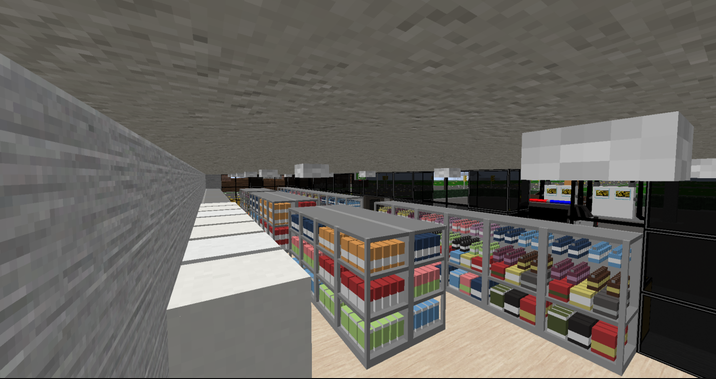 マイクラ スーパーやコンビニで賑わう町を再現 近代的なオブジェを追加する Saracalia S City Mod ゲマステ 新作ゲームレビュー マイクラ ゲームmod情報まとめ