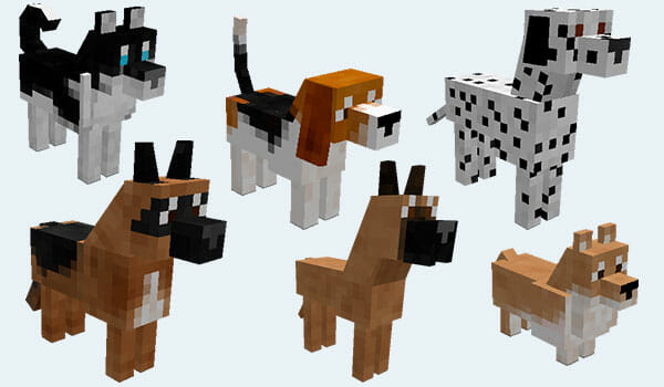 マイクラ 愛犬家なら導入必須 ペットにできる多くの犬種を追加する Doggystyle Mod ゲマステ 新作ゲームレビュー マイクラ ゲームmod情報まとめ