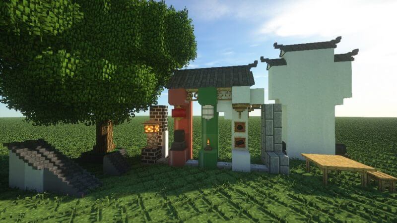 マイクラ 中華の雰囲気漂う建築ブロックを複数追加する Chinese Workshop Mod ゲマステ Gamers Station