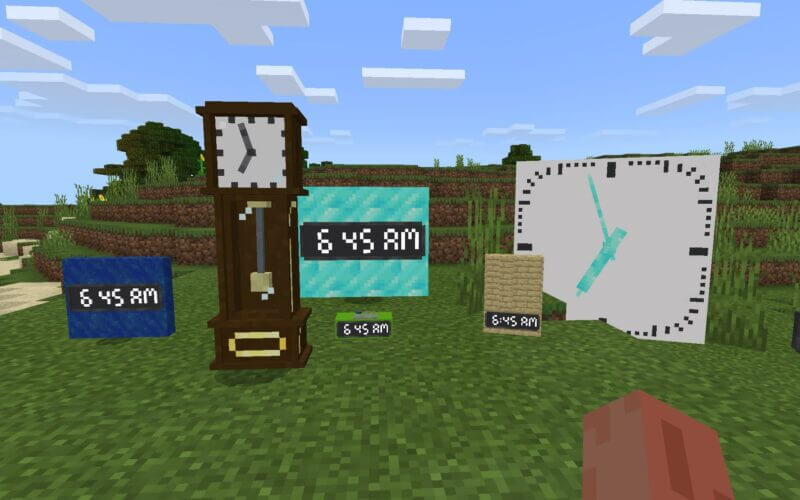 マイクラpe 正確な時間が分かる リアルな時計を複数追加するアドオン Clocks Add On ゲマステ 新作ゲームレビュー マイクラ ゲームmod情報まとめ