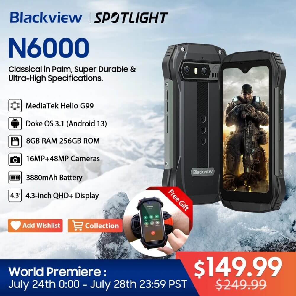新品/正規品 Blackview N6000 コンパクトタフネススマホ 三点セット ...