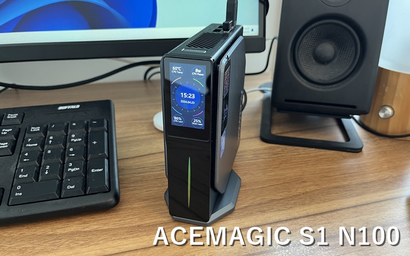 ACEMAGIC S1 ミニPC N100 ACEMAGIC S1 N100』レビュー！ミニスクリーン搭載、雰囲気照明