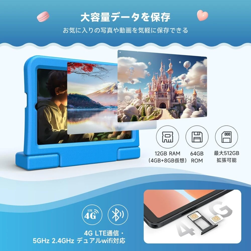 大容量データを保存可能