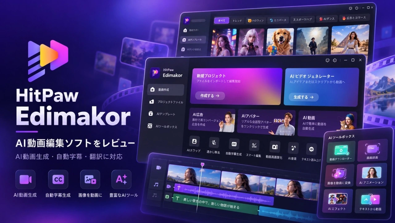 HitPaw Edimakorのキービジュアル